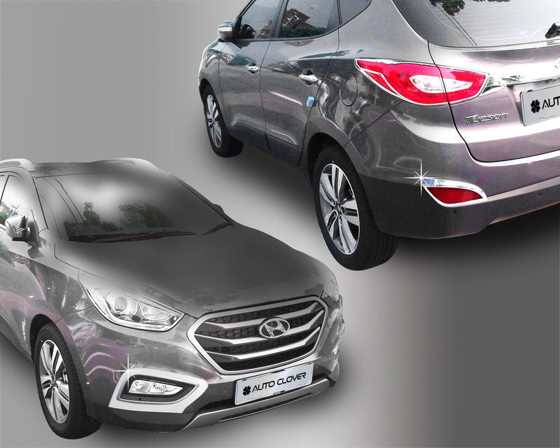 Auto Clover Chrome Fog Lights Surrounds Trim Set for Hyundai IX35 2010 - 2015