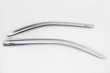 Auto Clover Chrome Wind Deflectors for Nissan Navara D40 2005 - 2015 (2 pieces)