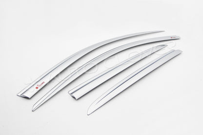 Auto Clover Chrome Wind Deflectors Set for Suzuki Celerio 2014+ (4 pieces)