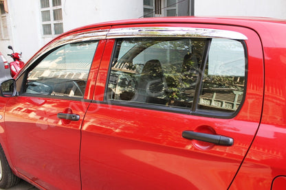 Auto Clover Chrome Wind Deflectors Set for Suzuki Celerio 2014+ (4 pieces)