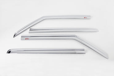 Auto Clover Chrome Wind Deflectors for Set Suzuki Swift 2010 - 2016 (4 pieces)