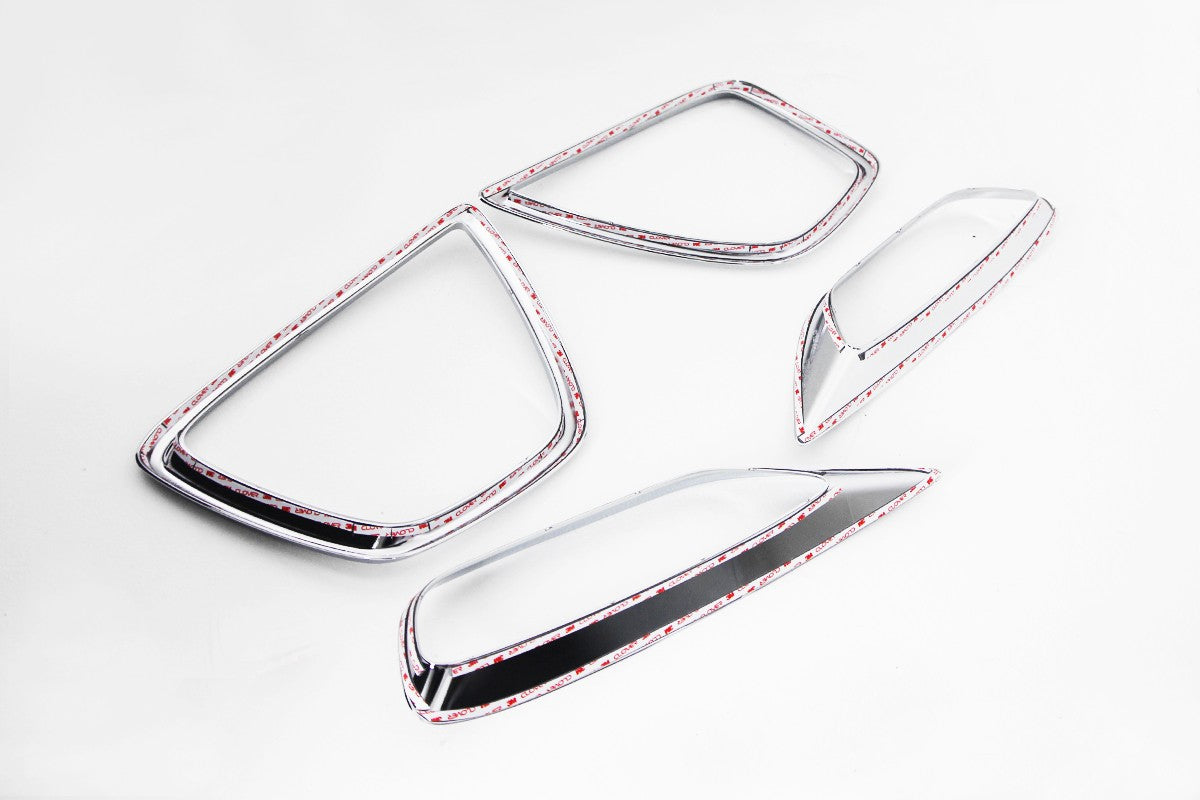 Auto Clover Chrome Front and Rear Fog Light Trim Set for Kia Sorento 2015 - 2016