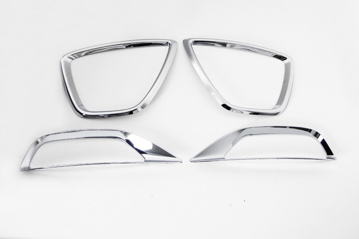 Auto Clover Chrome Front and Rear Fog Light Trim Set for Kia Sorento 2015 - 2016