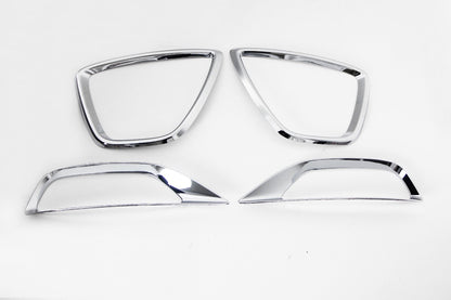 Auto Clover Chrome Front and Rear Fog Light Trim Set for Kia Sorento 2015 - 2016