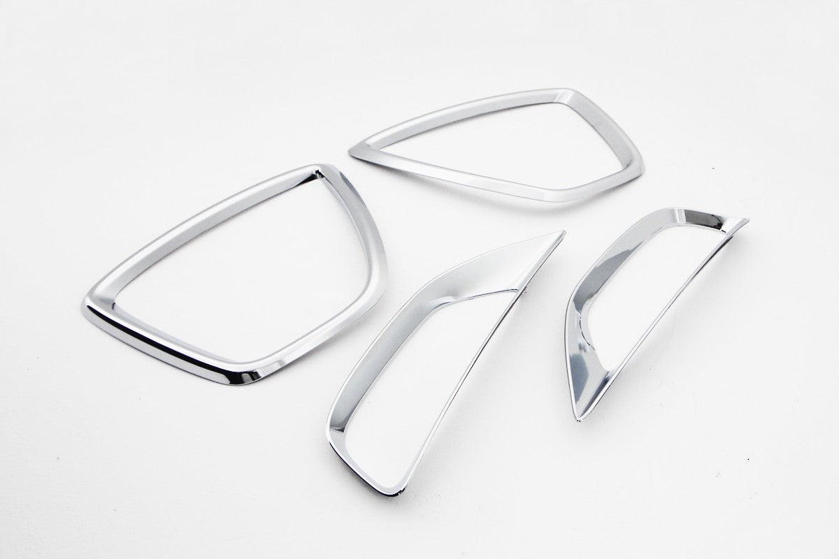 Auto Clover Chrome Front and Rear Fog Light Trim Set for Kia Sorento 2015 - 2016