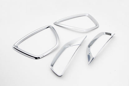 Auto Clover Chrome Front and Rear Fog Light Trim Set for Kia Sorento 2015 - 2016