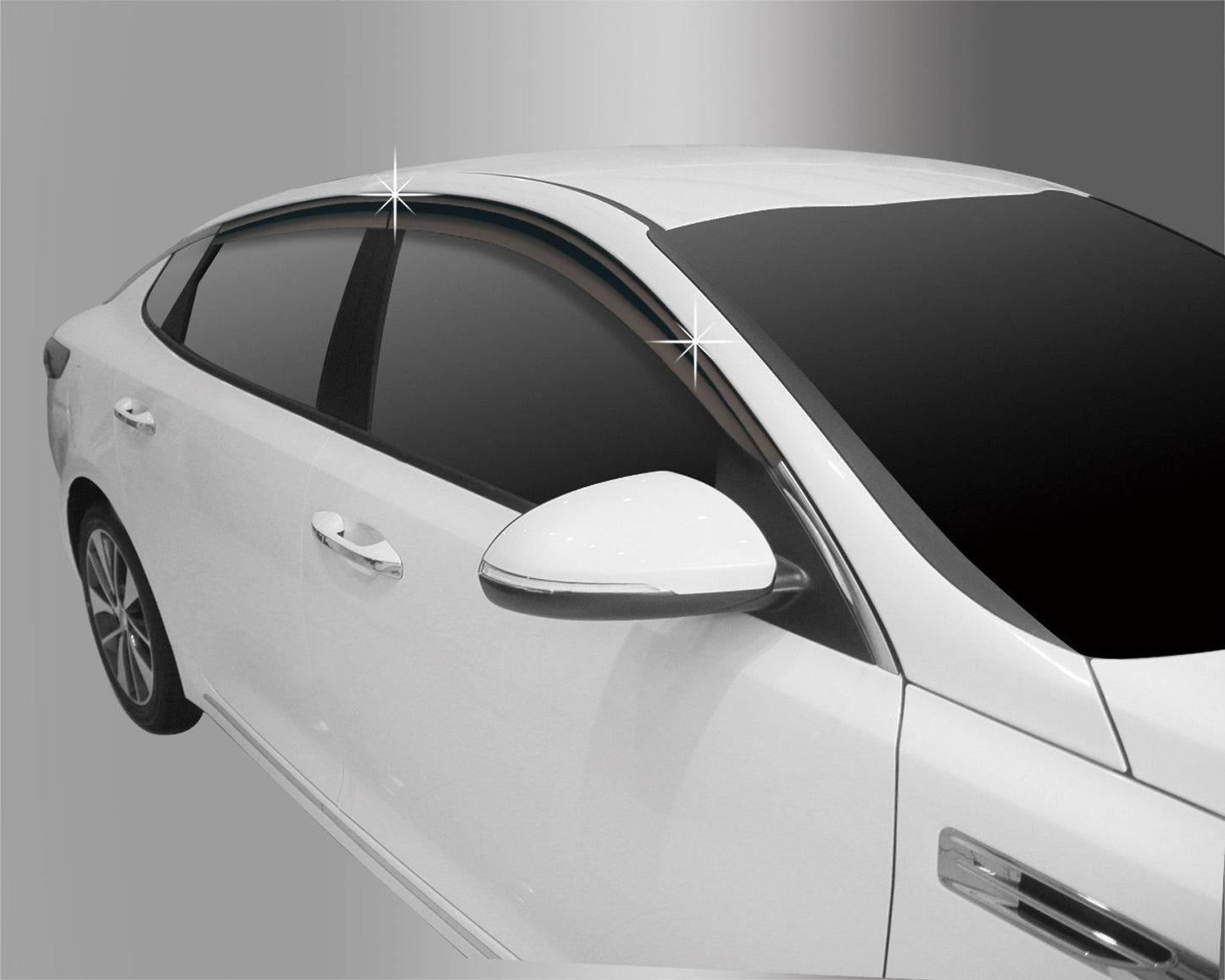 Auto Clover Wind Deflectors Set for Kia Optima 2016+ (4 pieces)