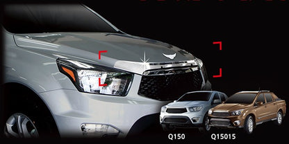 Auto Clover Chrome Bonnet Guard for Ssangyong Korando Sports / Musso 2013 - 2018