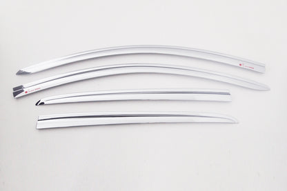 Auto Clover Chrome Wind Deflectors Set for Opel Karl (4 pieces)