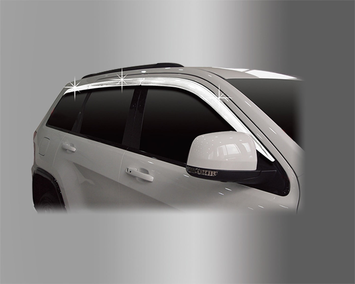 Auto Clover Chrome Wind Deflectors Set for Jeep Grand Cherokee 2011 - 2020 6 pcs