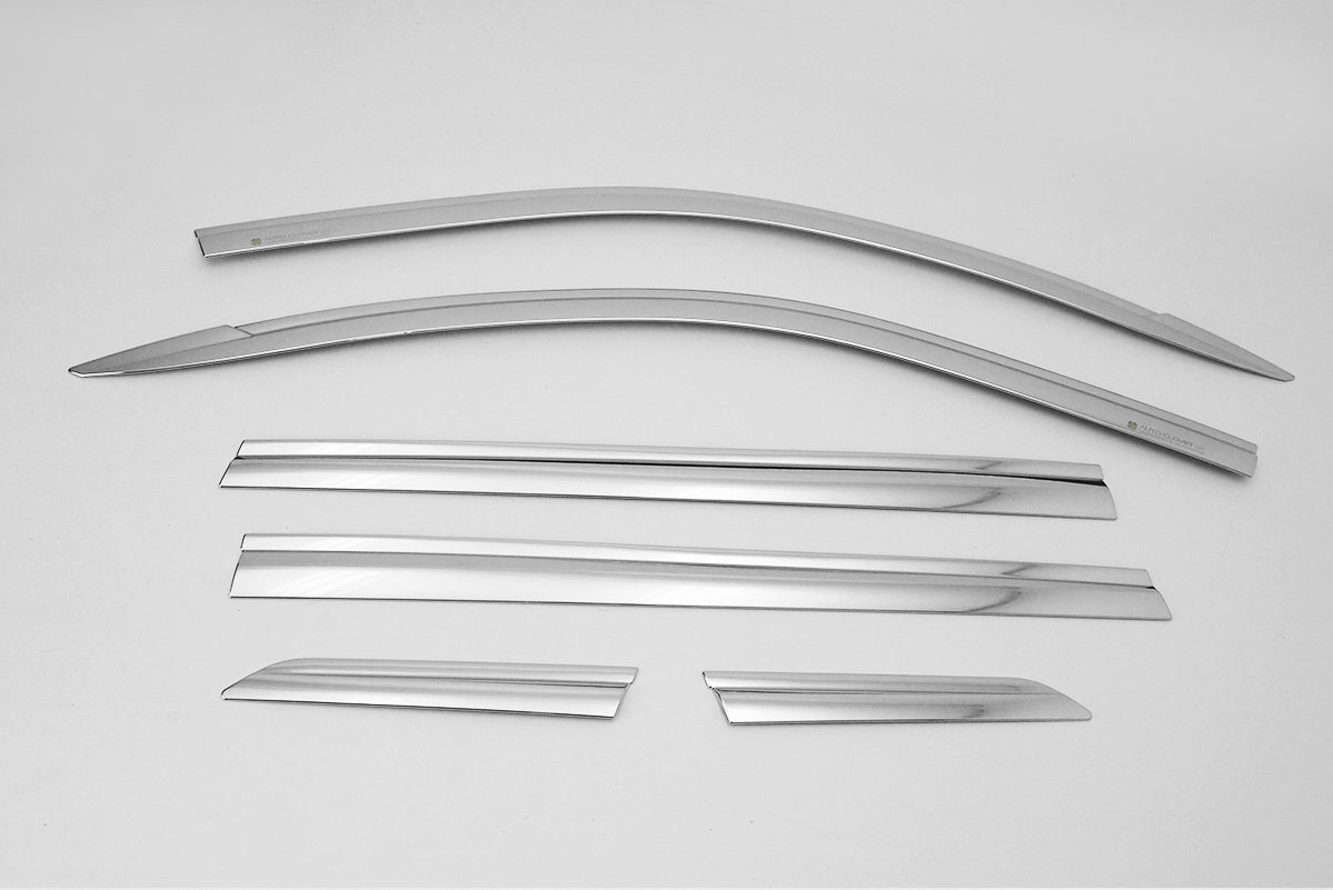 Auto Clover Chrome Wind Deflector Set for Ssangyong KGM Rexton G4 2018+ (6 pieces)