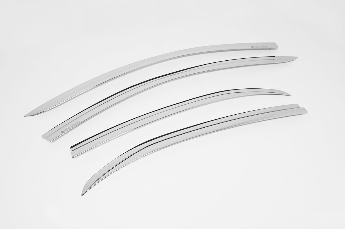 Auto Clover Chrome Wind Deflectors Set for Mazda 2 2014+ (4 pieces)