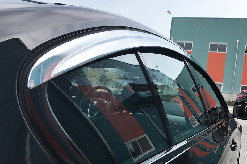 Auto Clover Chrome Wind Deflectors Set for BMW 5 Series Saloon G30 2017+ (4 pieces)