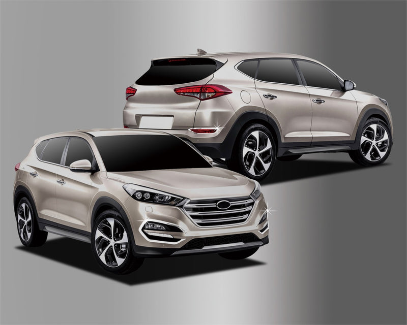 Auto Clover Chrome Front and Rear Fog Light Trim for Hyundai Tucson 2015 - 2018
