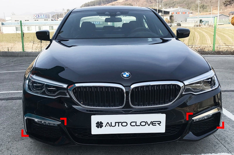 Auto Clover Chrome Front and Rear Bumper Trim Set for BMW 5 Series G30 2017+