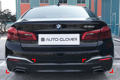 Auto Clover Chrome Front and Rear Bumper Trim for BMW 5 Series G30 2017 - 2023