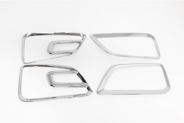 Auto Clover Chrome Front and Rear Fog Light Trim for Hyundai Kona 2017 - 2020