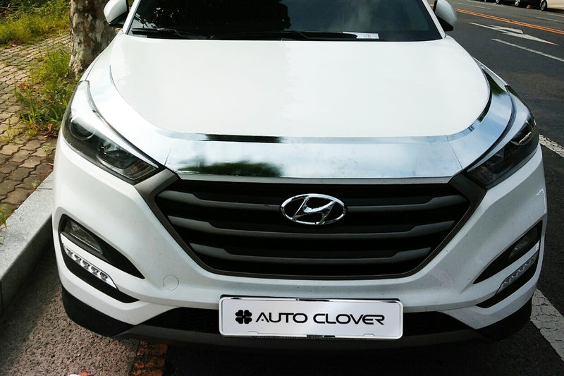 Auto Clover Chrome Bonnet Guard Protector Set for Hyundai Tucson 2015 - 2020