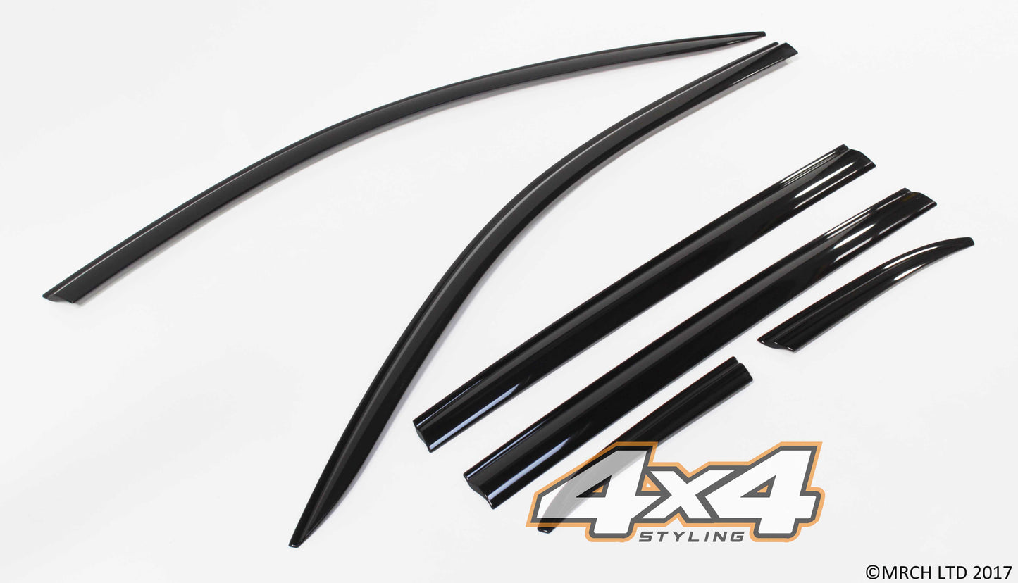 Auto Clover Wind Deflectors Set for Jeep Cherokee 2014+ (6 pieces)