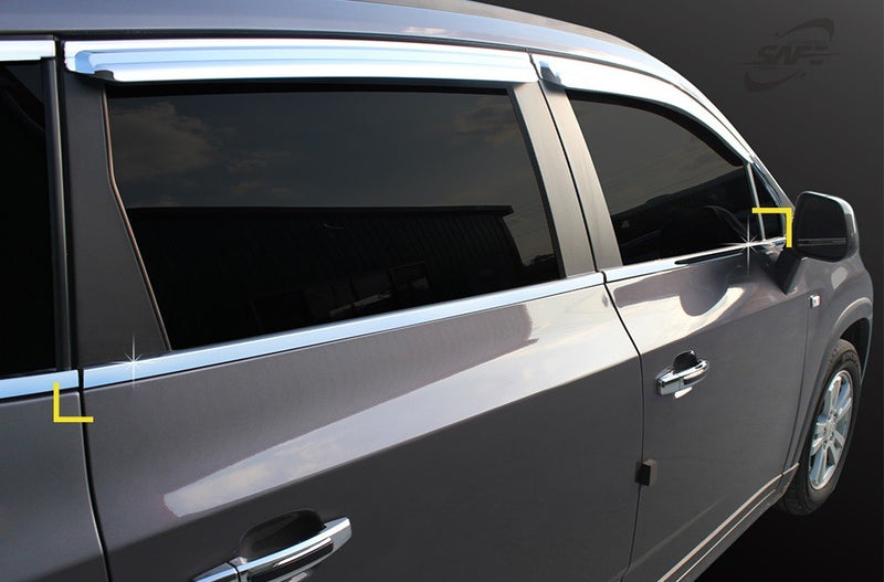 Auto Clover Chrome Side Window Frame Cover Trim Set for Chevrolet Orlando
