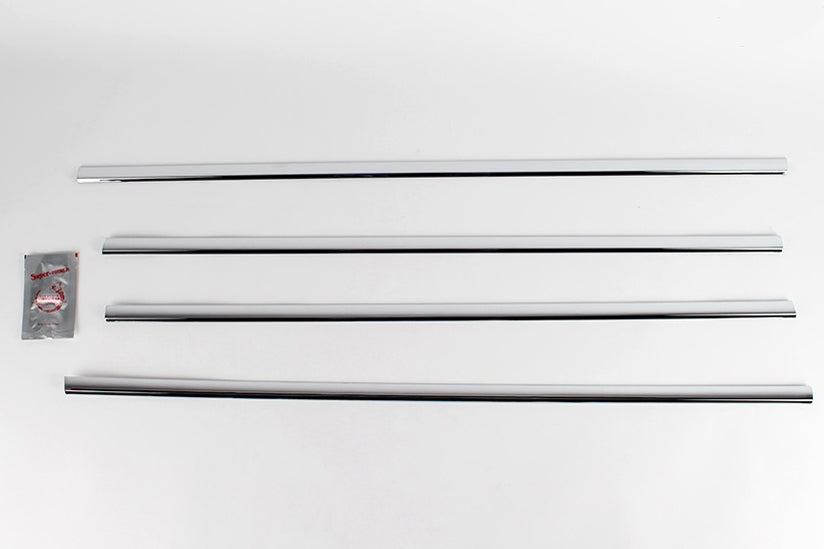 Auto Clover Chrome Side Door Window Frame Trim Set for Kia Soul 2008 - 2013