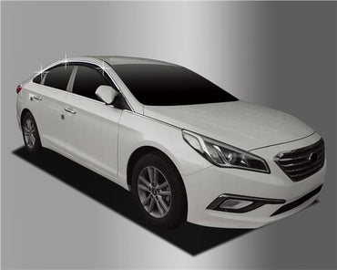 Auto Clover Chrome & Black Wind Deflector Set for Hyundai Sonata LF 2014+