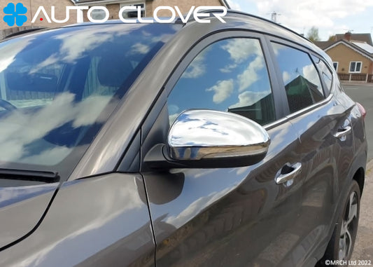 Auto Clover Chrome Wing Mirror Trim Set for Hyundai Tucson 2015 - 2020